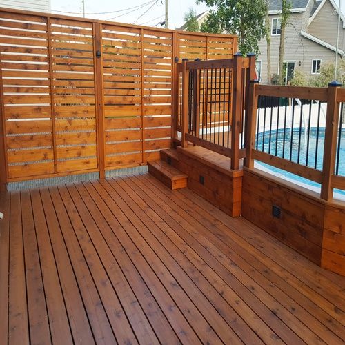 Patio & Pergola from a Outdoor wood Treatment project near Montreal (Greater Montreal) by Prato-Verde, Natural Wood Finishing Oils