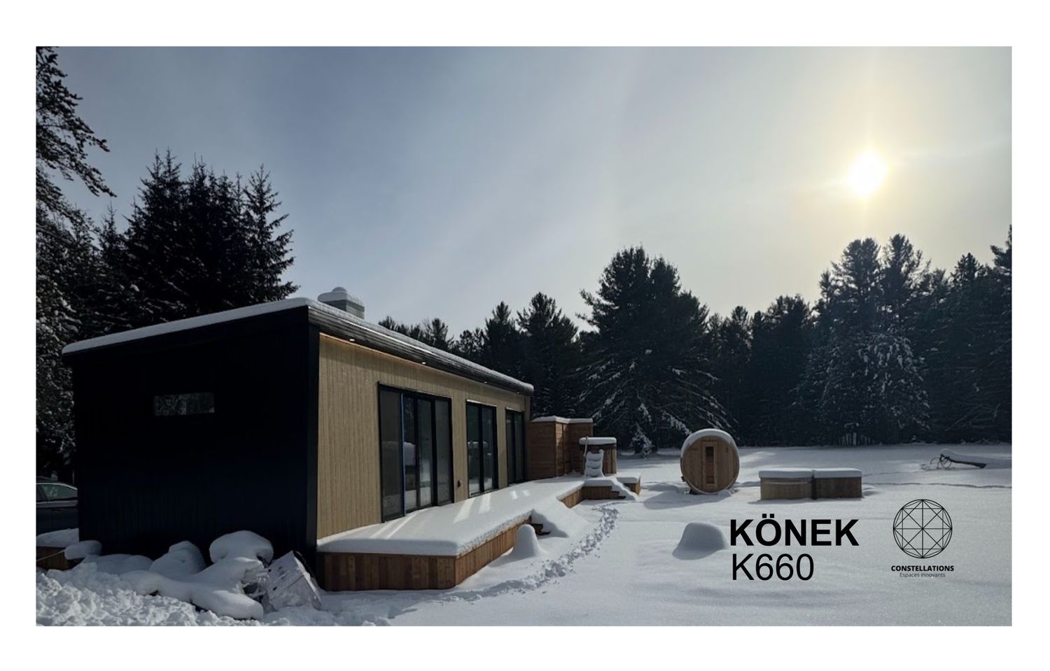Acabado exterior de un proyecto de tipo Casas Prefabricadas y modulares cerca de Saint-Jérôme (Laurentides) por Constellations