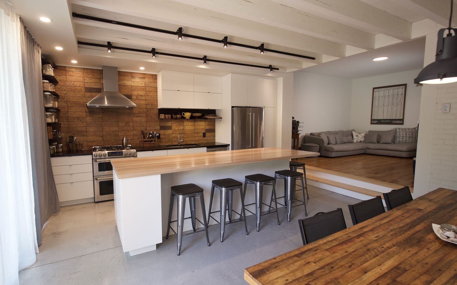 Kitchen from a Home extensions project near Montreal (Greater Montreal) by À l' Aube - Design Studio & Kitchen Specialist