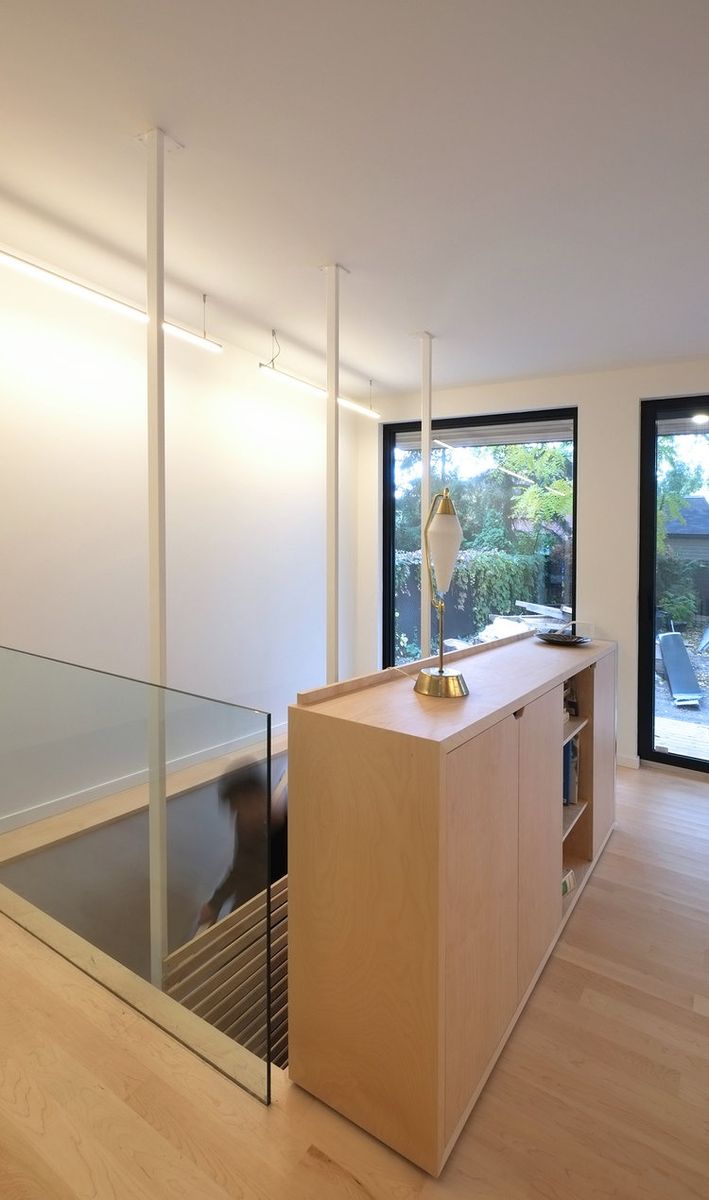 Hall from a Home extensions project near Montreal (Greater Montreal) by Rose Architecture