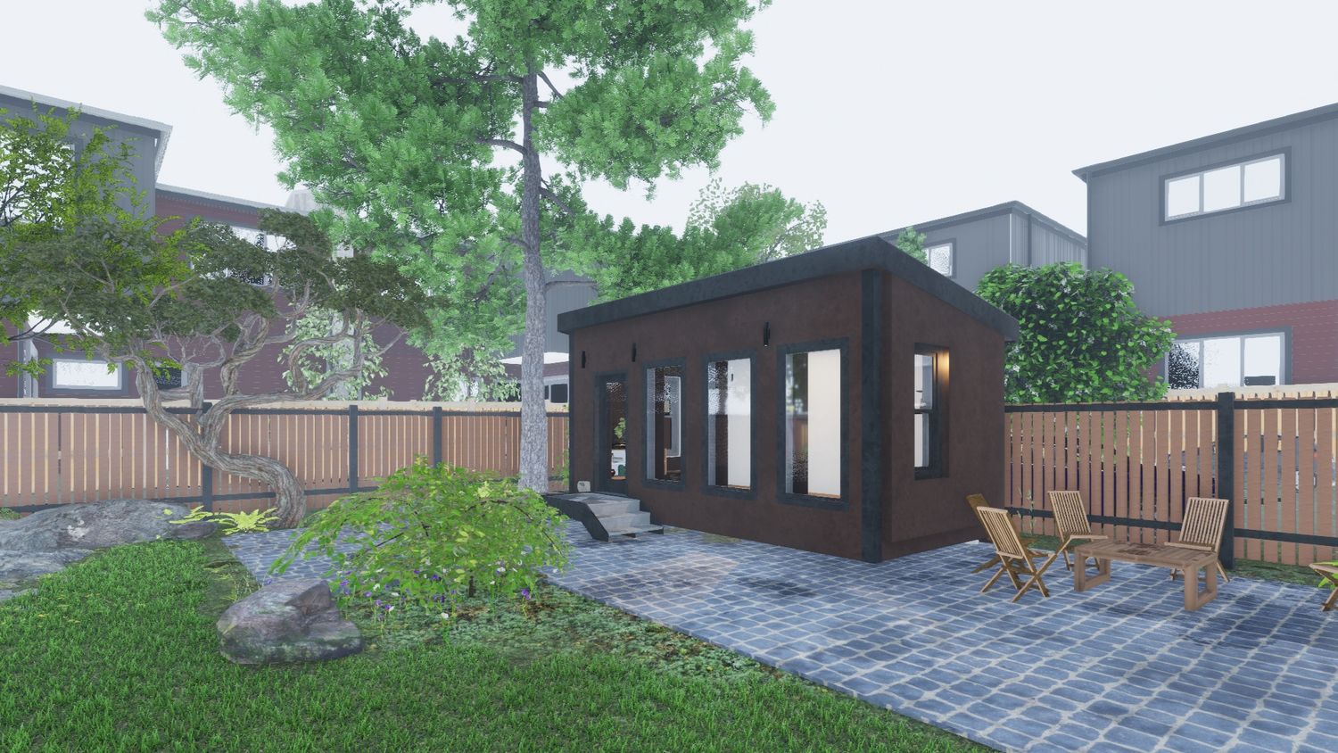 Rendu 3D d'un projet de Unités d'habitation accessoires (UHA) près de Kingston de Feris BuildTech