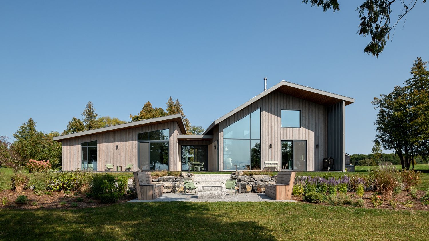 House Exterior from a Single family homes project near Burlington by Studio MMA Architects