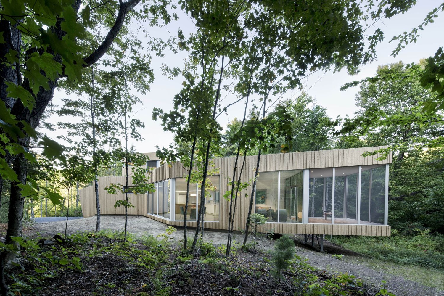 House Exterior from a Single family homes project near Montreal (Greater Montreal) by Paul Bernier Architecte