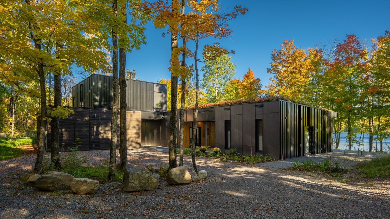 House Exterior from a Single family homes project near Ottawa by KWC Architects Inc.