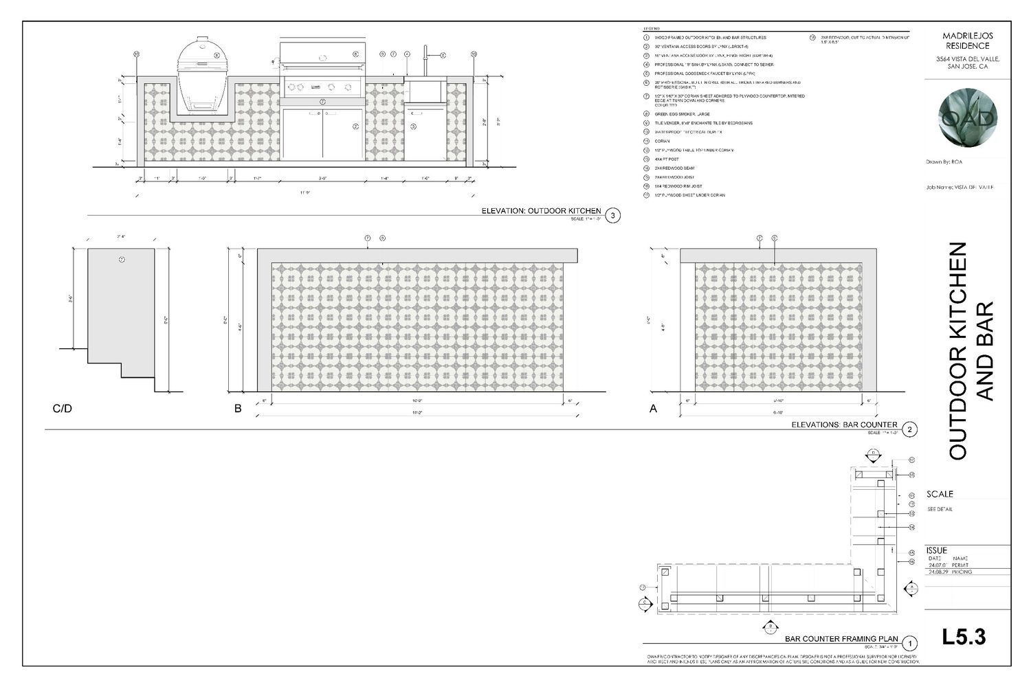 Plan d'aménagement paysager d'un projet de Cuisines extérieures près de San Francisco Bay de Contractors Central