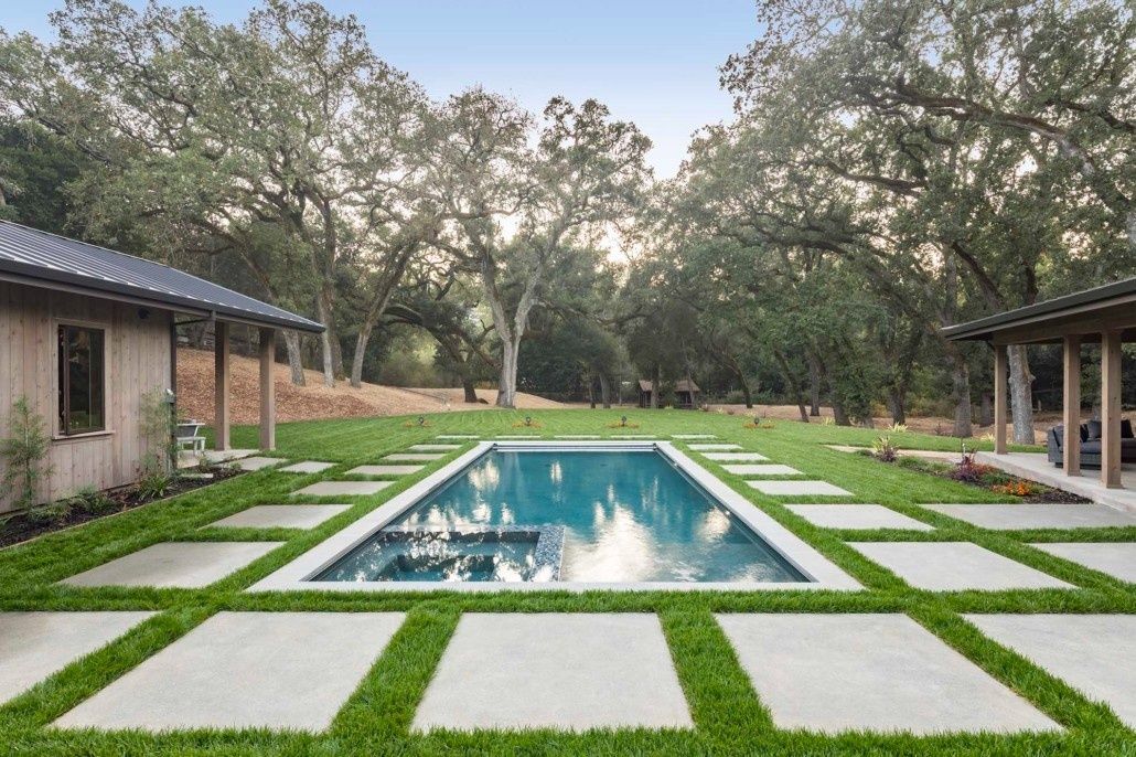 Pool & Natural Pond from a Landscaping around a pool project near San Francisco Bay by Contractors Central