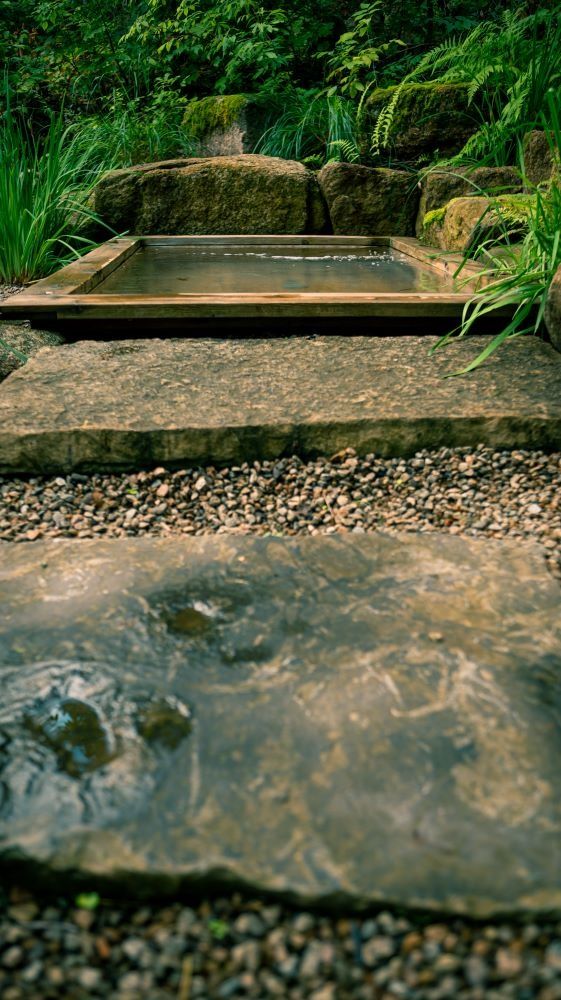 Pool & Natural Pond from a Landscaping around a pool project near Quebec City - Levis by Repères