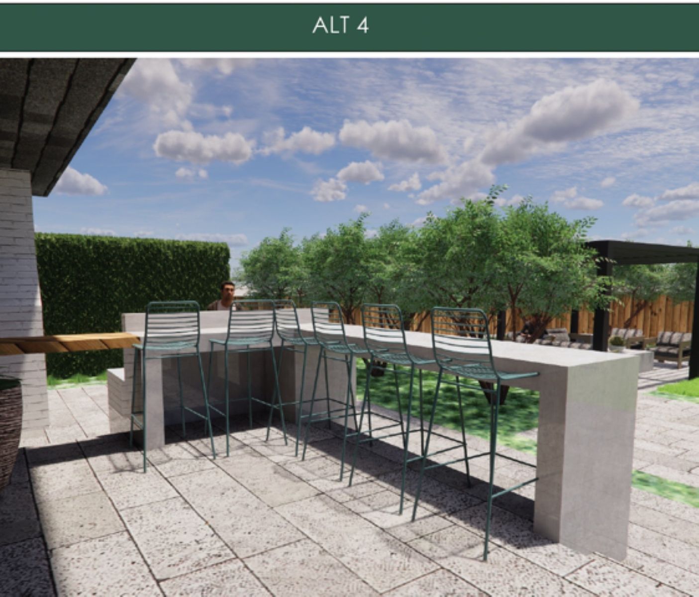 Rendu 3D d'un projet de Cuisines extérieures près de San Francisco Bay de Contractors Central
