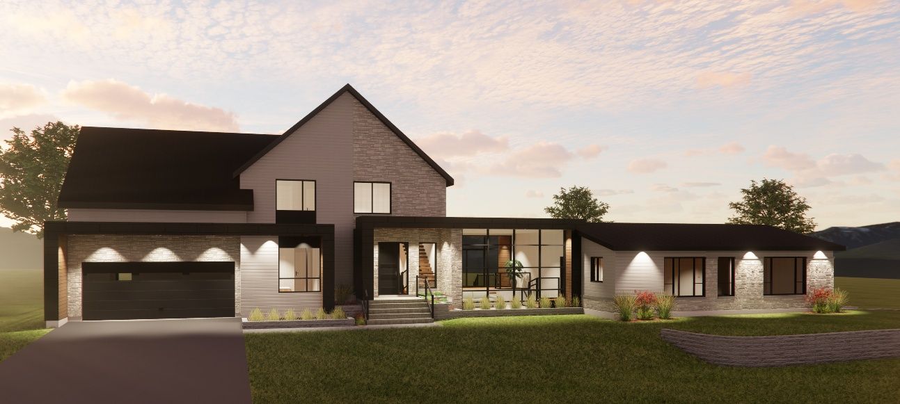 Renderizado en 3D de un proyecto de tipo Viviendas unifamiliares cerca de Ciudad de Quebec - Lévis por E.L. Concept - Architecture et Design
