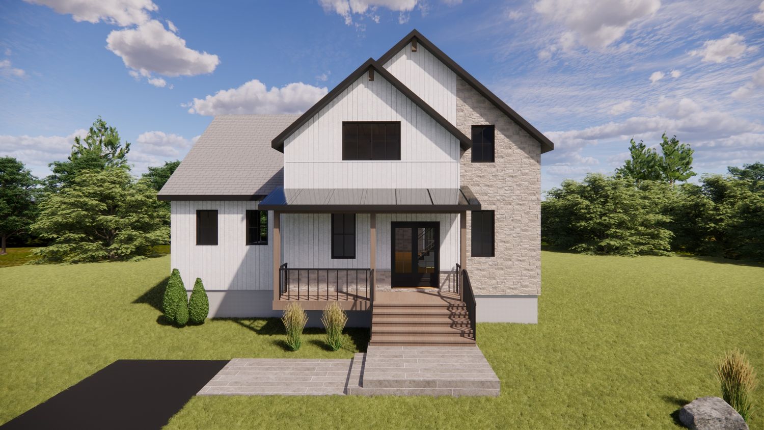 3D Rendering from a Single family homes project near Granby - Bromont - Cowansville by E.L. Concept - Architecture et Design