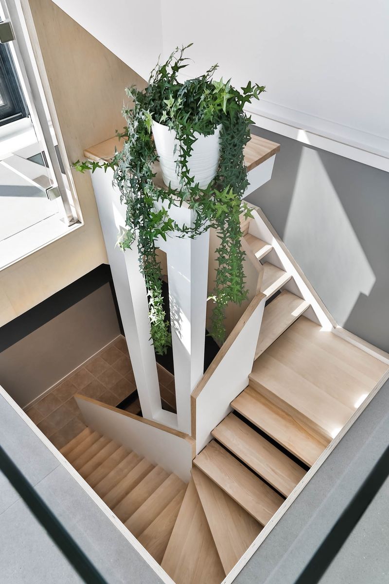 Staircase from a Second Floor Additions project near Montreal (Greater Montreal) by Atelier Tautem