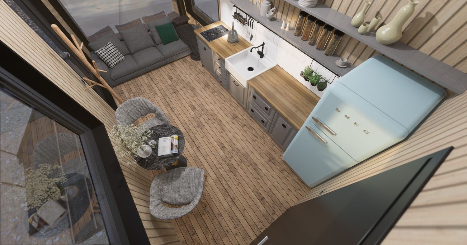 3D Rendering from a Tiny Houses project near Vancouver (Greater Vancouver) by Bouw Art