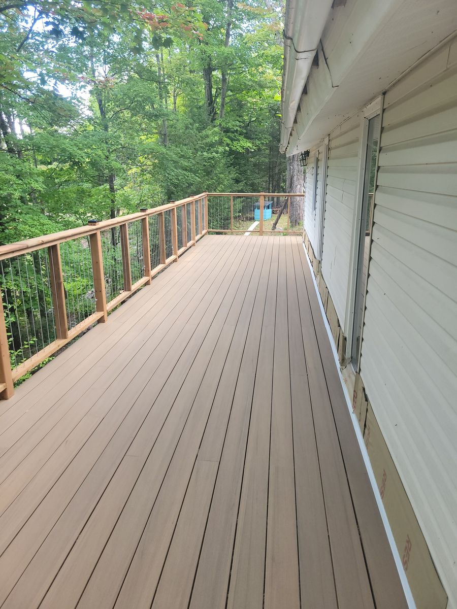 Construcción de exteriores de casas de un proyecto de tipo Balcones exteriores cerca de Saint-Jérôme (Laurentides) por Éco-Actif