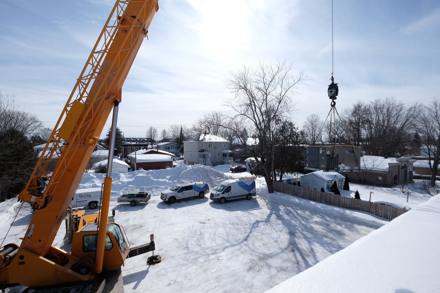 House Construction Exteriors from a Heat pumps project near Joliette (Lanaudière) by Climatisation Bessette (CRB)
