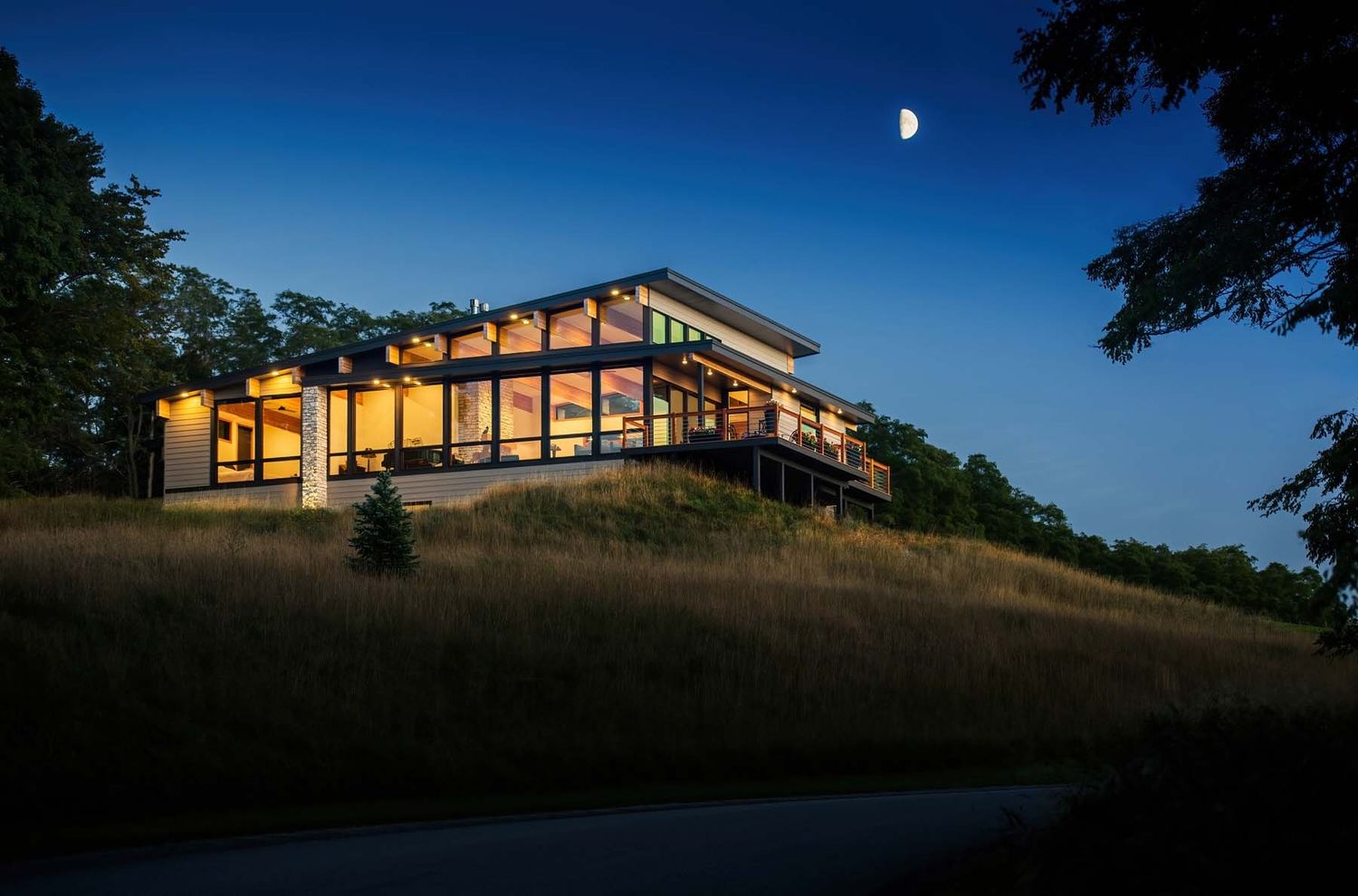 Façade avant d'un projet de Maisons usinées et modulaires près de Jackson - Meridian de Lindal Cedar Homes