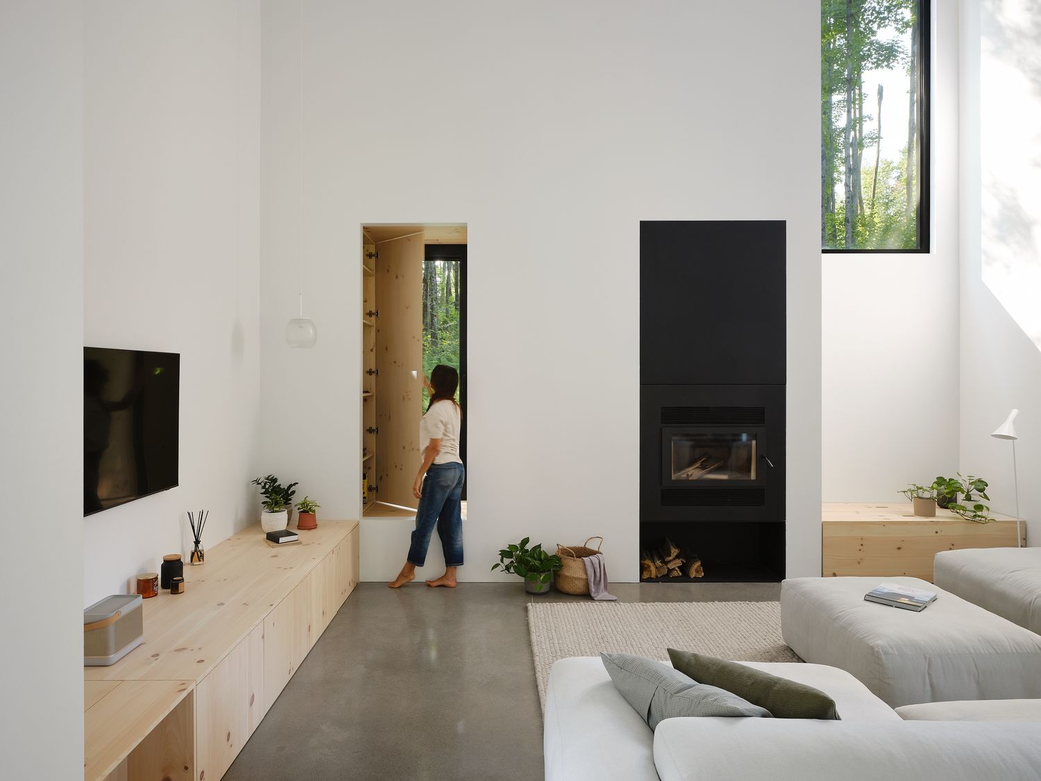 Salon d'un projet de Maisons unifamiliales près de Granby/Bromont/Cowansville (Estrie) de Stroph Architecture & Design