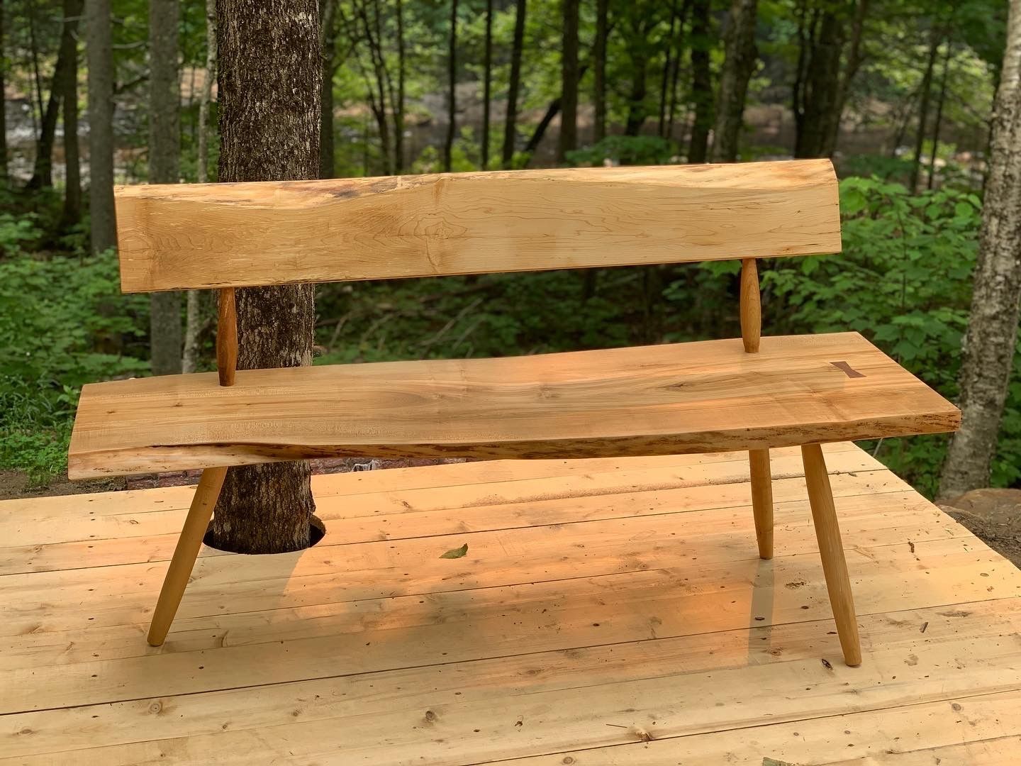 Backyard from a Furniture project near Quebec City - Levis by BIOPHIL.co