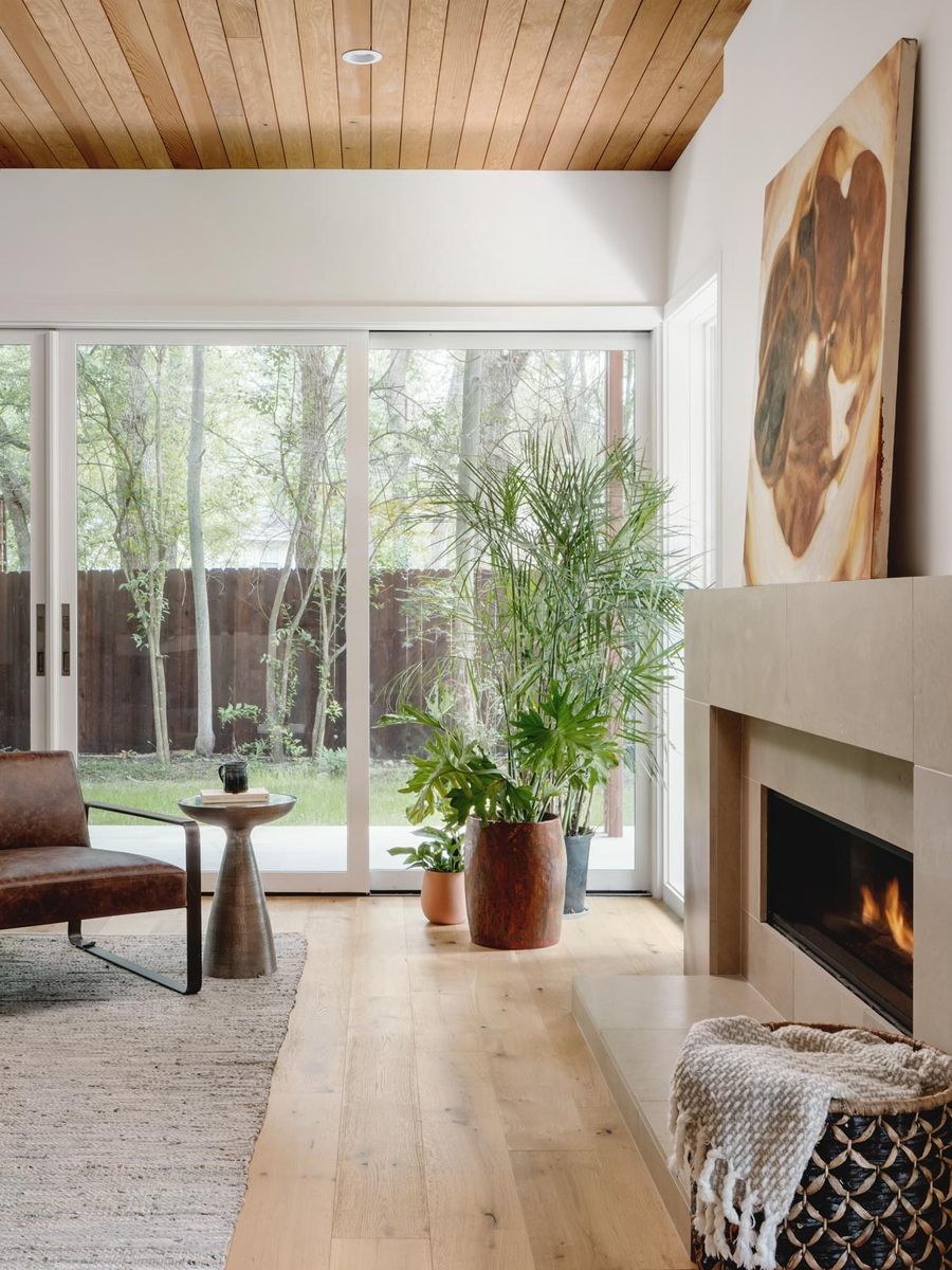 Living Room from a Single family homes project near Austin by Clark Richardson Architects