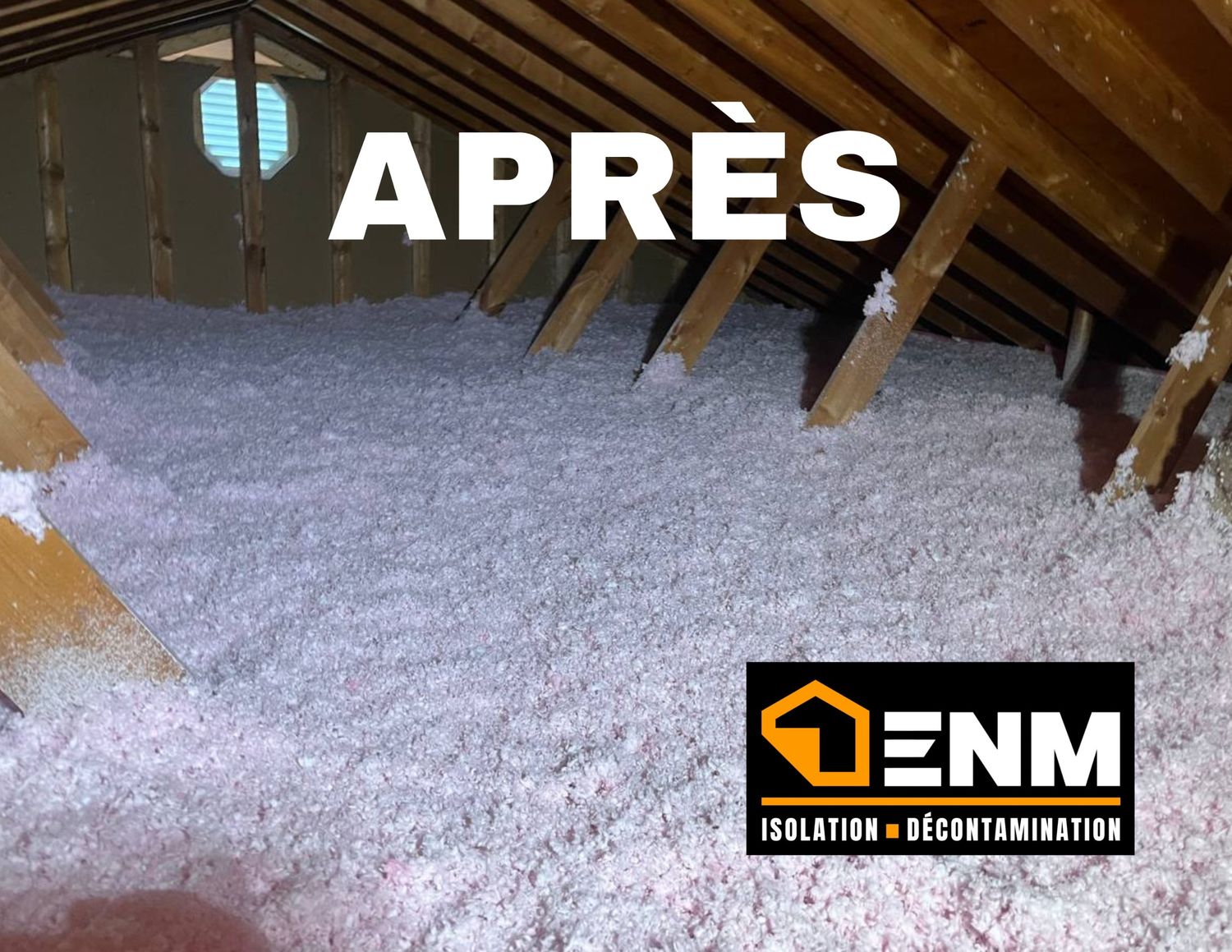 Ático de un proyecto de tipo Aislamiento cerca de Trois-Rivières (Mauricie) por ISOLATION ET DÉCONTAMINATION ENM