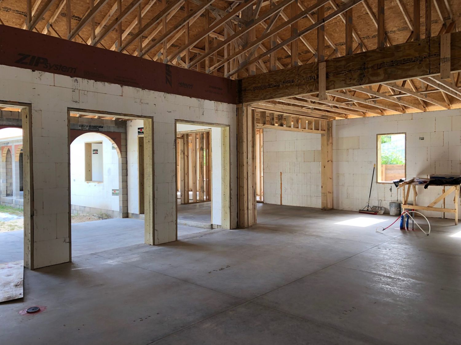 Wall Construction from a Single family homes project near Miami by Turning Leaf Construction