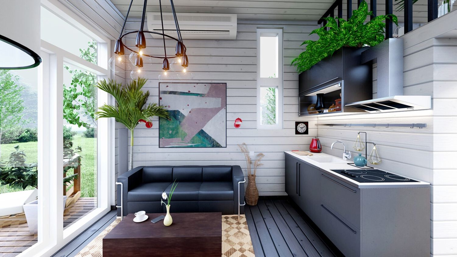 Renderizado en 3D de un proyecto de tipo Unidades de vivienda accesorias (ADU) cerca de Bakersfield por Eldorado Global Service
