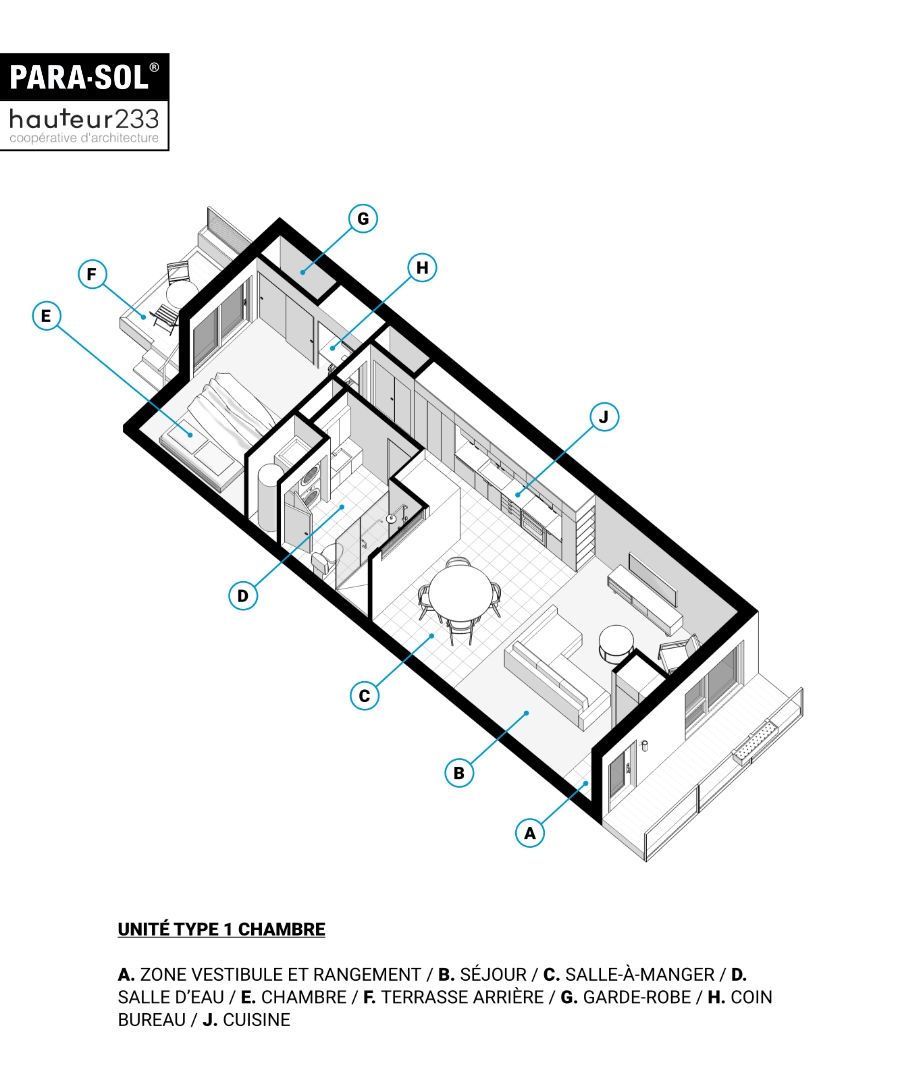 Floor Plan from a Multi-family and high-rise Buildings project near Montreal (Greater Montreal) by PARA-SOL