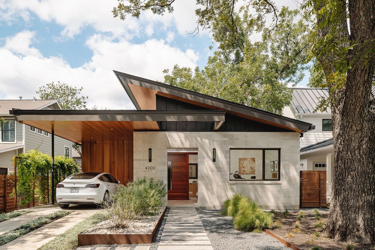 House Exterior from a Single family homes project near Austin by Clark Richardson Architects
