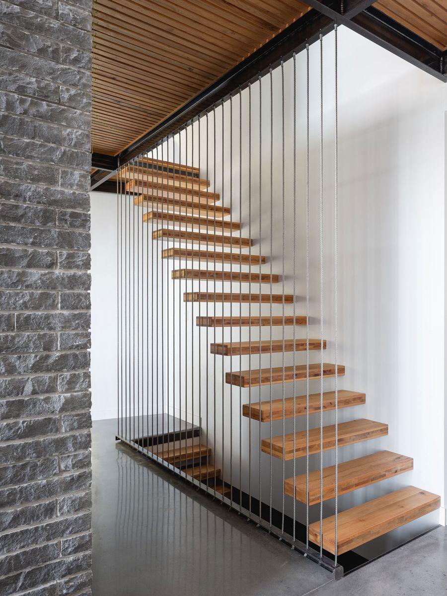 Staircase from a Single family homes project near Gatineau (Outaouais) by Atelier L'Abri