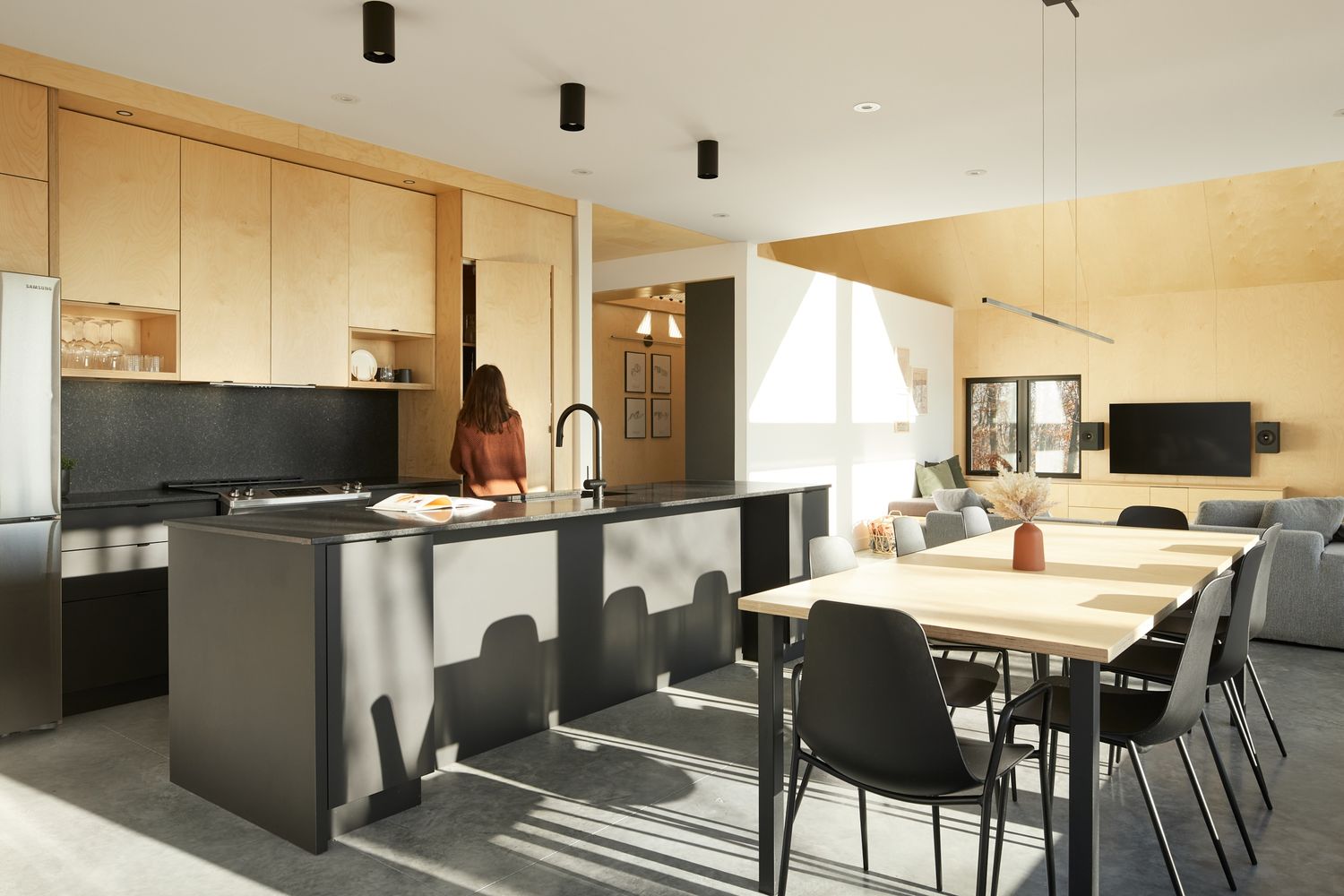 Cuisine d'un projet de Maisons unifamiliales près de Granby/Bromont/Cowansville (Estrie) de Écorce architecture écologique