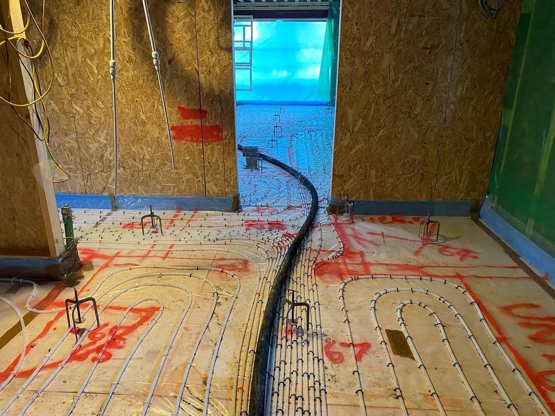 Travaux - Intérieur d'un projet de Planchers chauffants hydroniques près de New York-Newark-Jersey City de Next Level Underfloor Heating and Screed Solutions