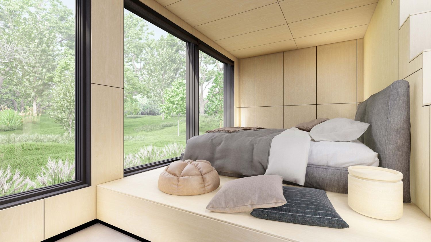 Renderizado en 3D de un proyecto de tipo Mini casas cerca de Montreal (Gran Montreal) por VA architectures & design