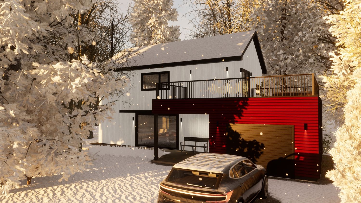 3D Rendering from a Single family homes project near Trois-Rivières (Mauricie) by Écodomaine des Forges