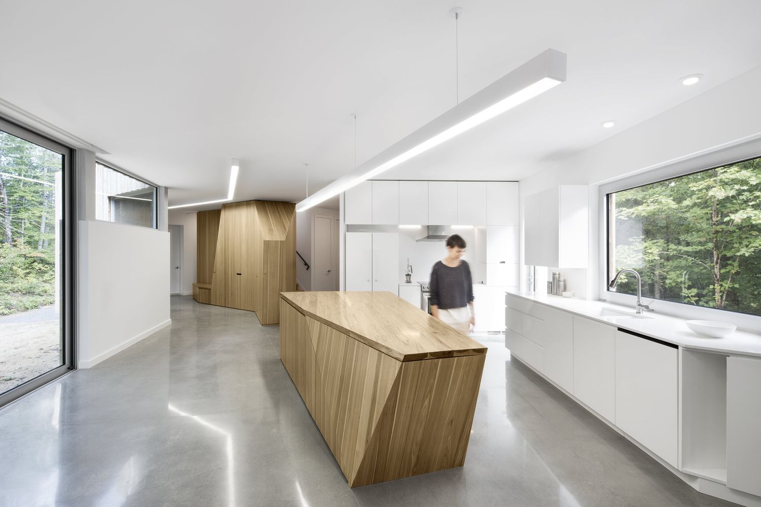 Kitchen from a Single family homes project near Montreal (Greater Montreal) by Paul Bernier Architecte