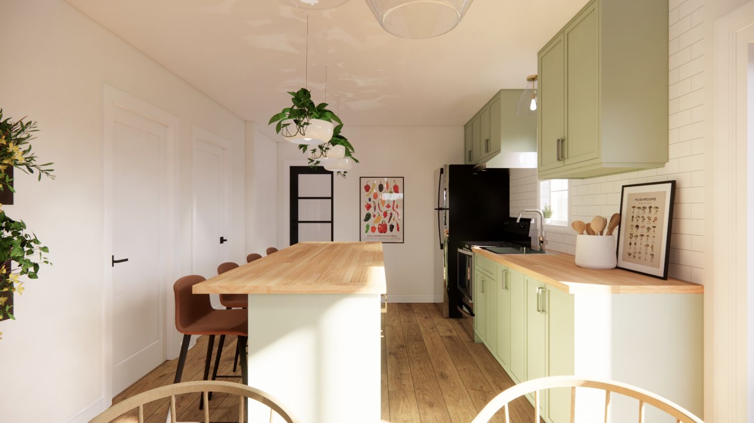 Kitchen from a 3D modelings and renderings project near Montreal (Greater Montreal) by Alex Shield Design