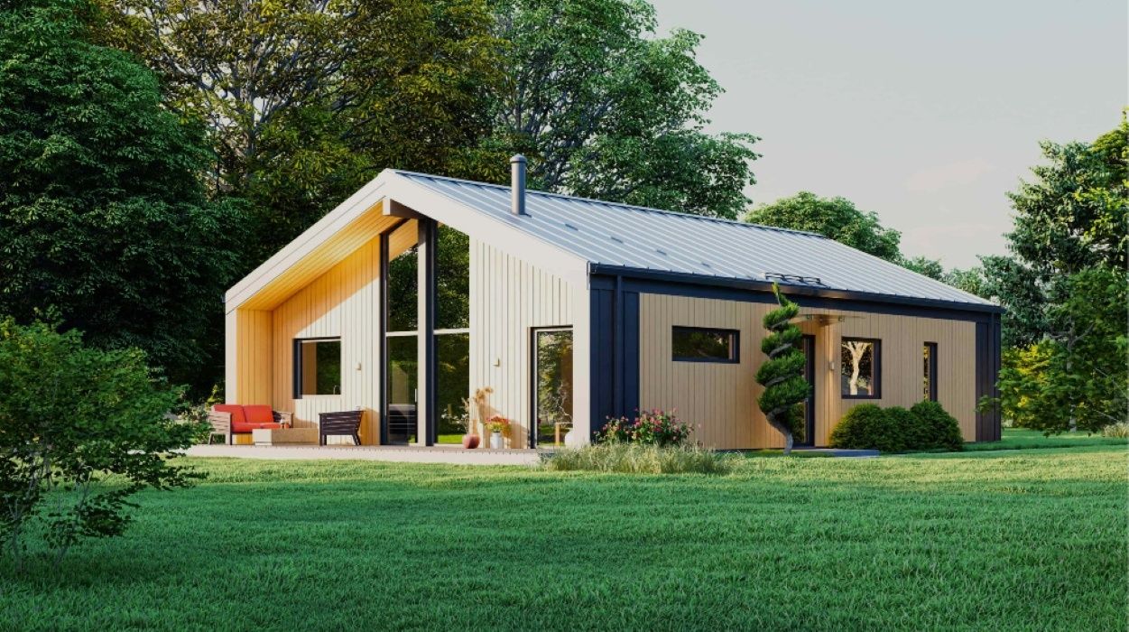 3D Rendering from a Prefab and Modular Houses project near Chico by Eldorado Global Service