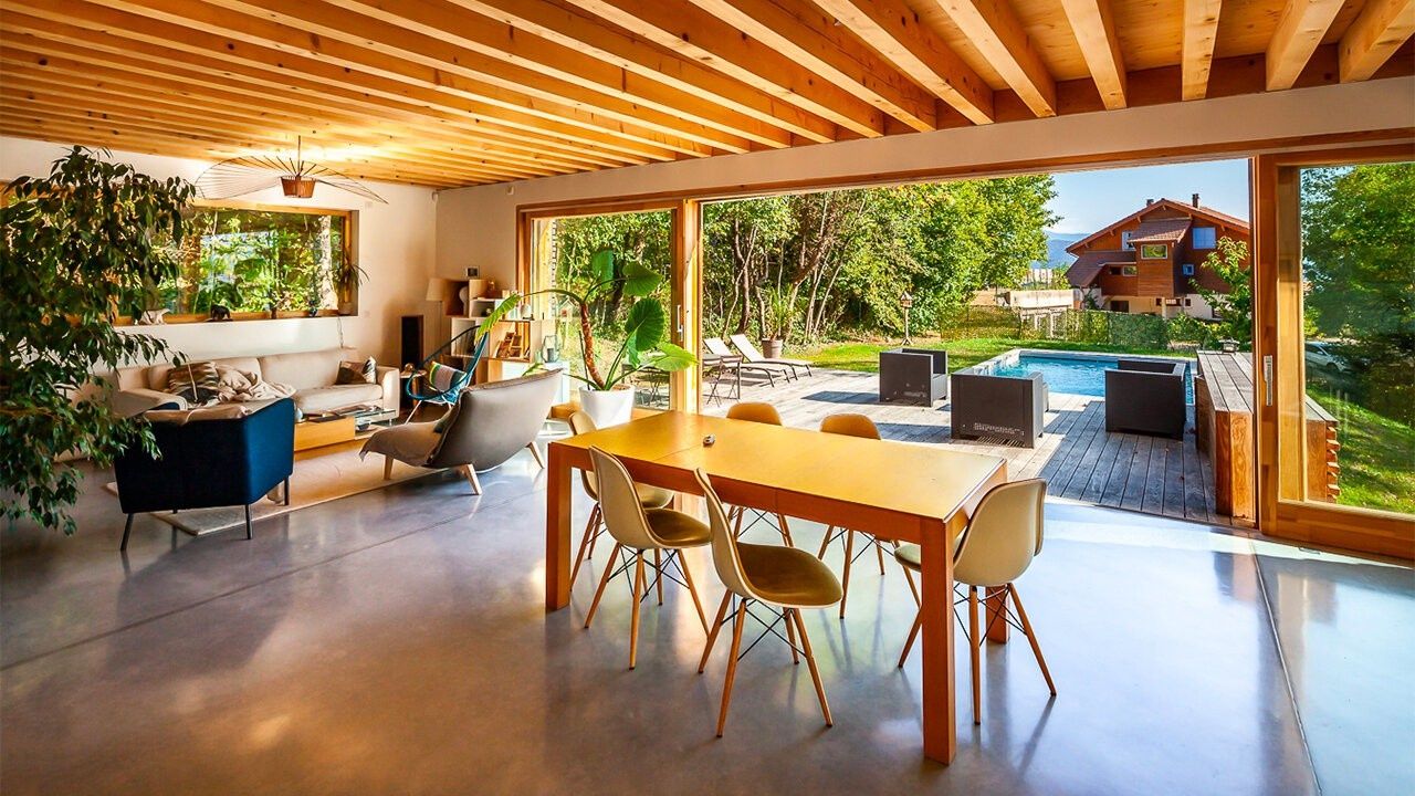 Dining Room from a Single family homes project near Isère (38) by RODA Architectes