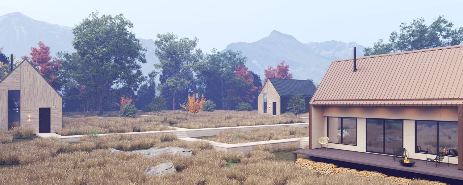 Renderizado en 3D de un proyecto de tipo Mini casas cerca de Montreal (Gran Montreal) por VA architectures & design