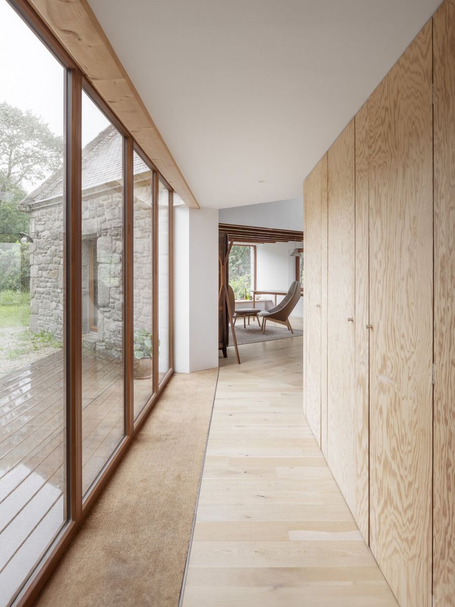 Hall from a Single family homes project near Armor Coasts (22) by Jean-François Madec Architecte