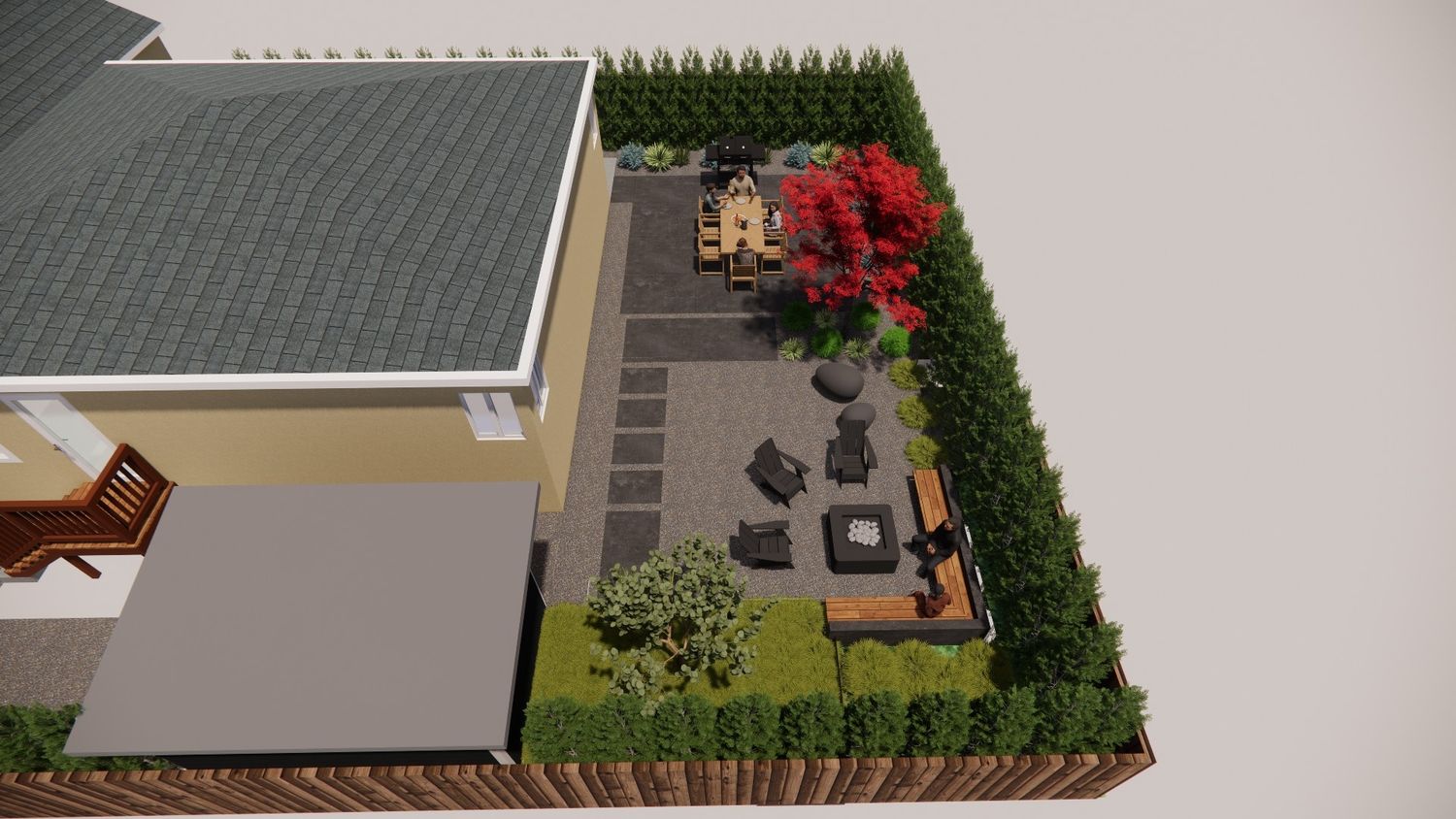 Renderizado en 3D de un proyecto de tipo Patios, pérgolas y gazebos cerca de Bahía de San Francisco por Contractors Central