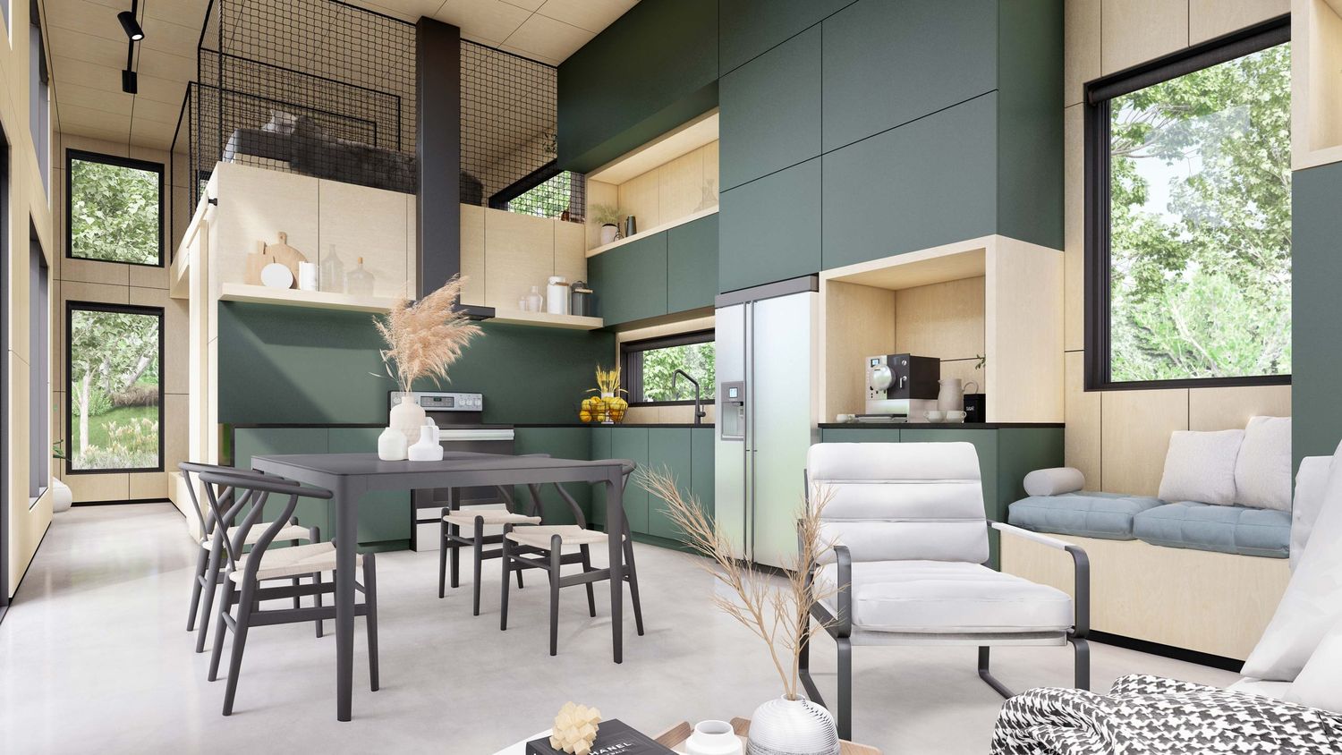 Renderizado en 3D de un proyecto de tipo Mini casas cerca de Montreal (Gran Montreal) por VA architectures & design