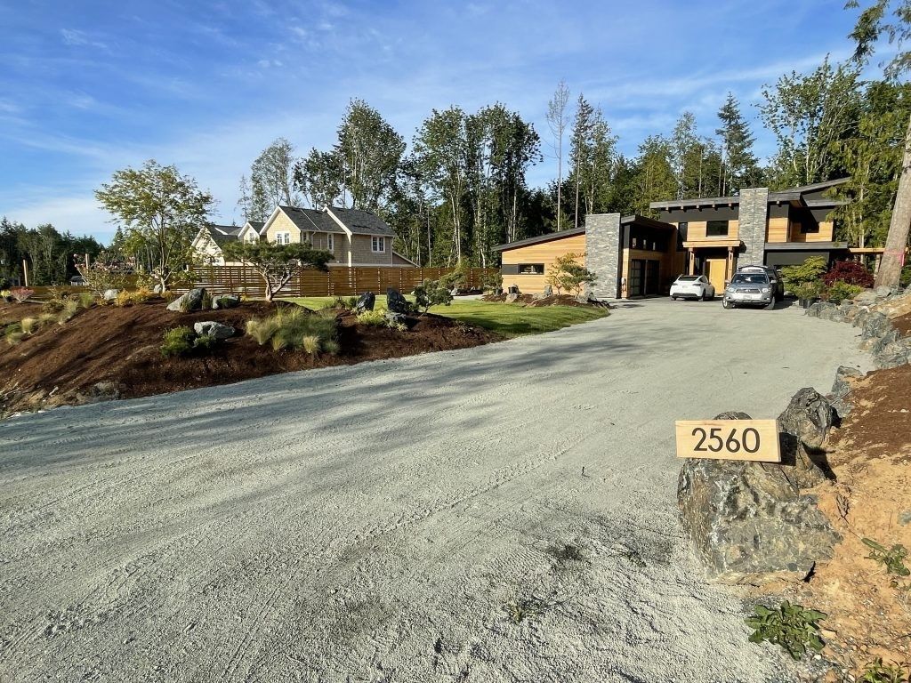 Driveway from a Single family homes project near Nanaimo by Bernhardt Contracting Ltd