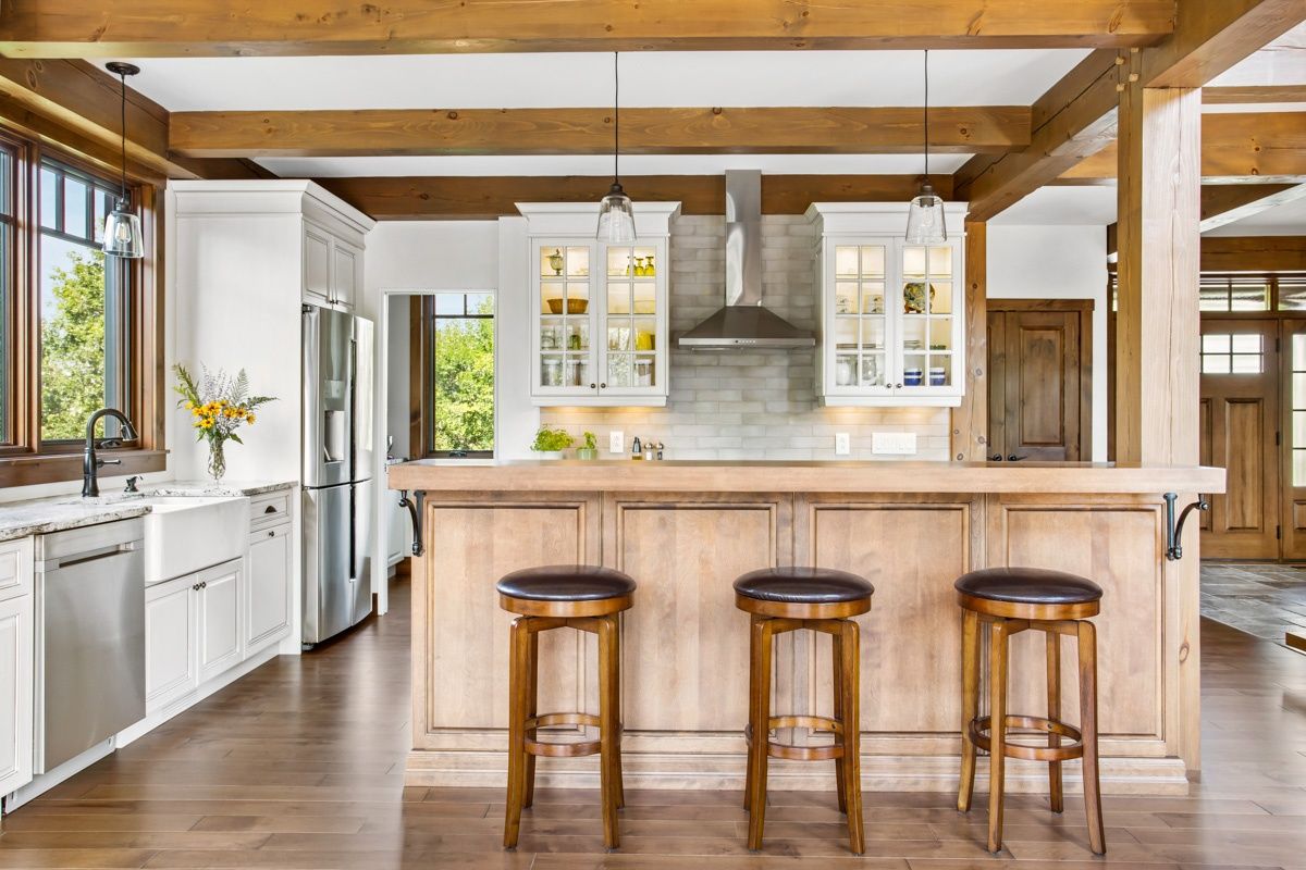 Kitchen from a Single family homes project near Montreal (Greater Montreal) by Écohabitations boréales