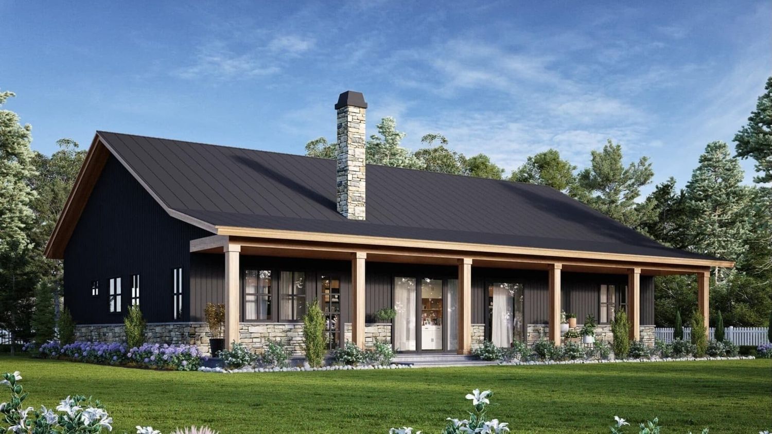 Façade avant d'un projet de Maisons usinées et modulaires près de Austin de Metal America