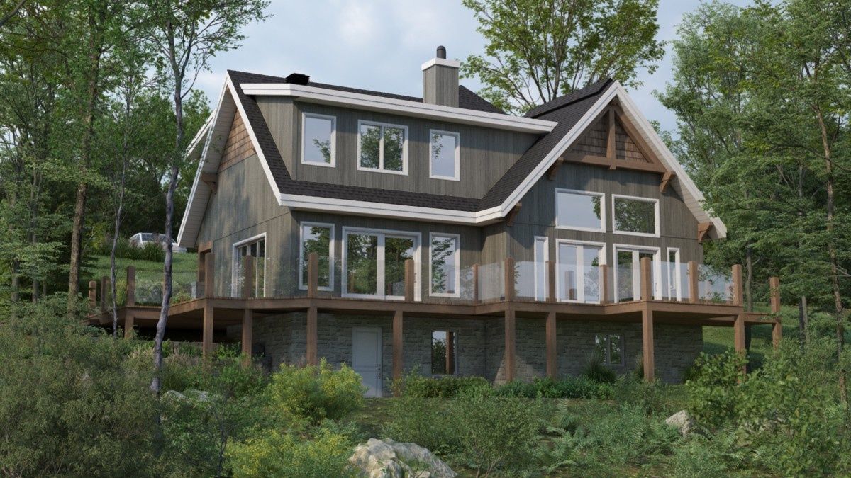  d'un projet de Maisons unifamiliales près de Saint-Jérôme/Blainville (Laurentides) de Harkins inc. - Bois rond & Charpenterie