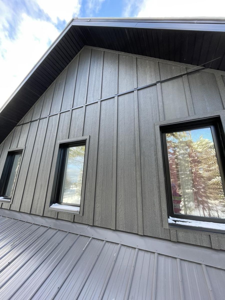 Exterior Finishes from a Single family homes project near Rimouski (Bas-Saint-Laurent) by ORIGINE Écoconstruction inc.