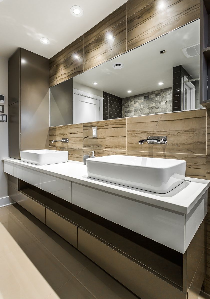 Salle de bain d'un projet de Design et aménagement intérieur près de Montréal/Laval/Longueuil (Grand Montréal) de Mara Design