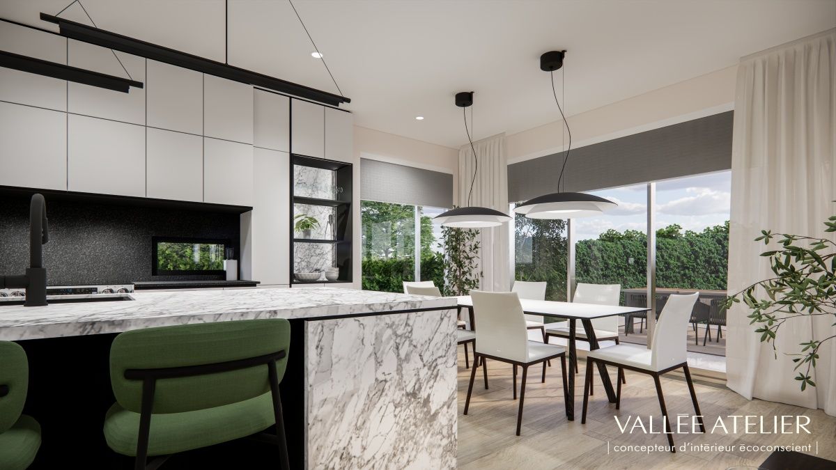 Kitchen from a Single family homes project near Quebec City - Levis by Vallée Atelier | design d'intérieur écoresponsable