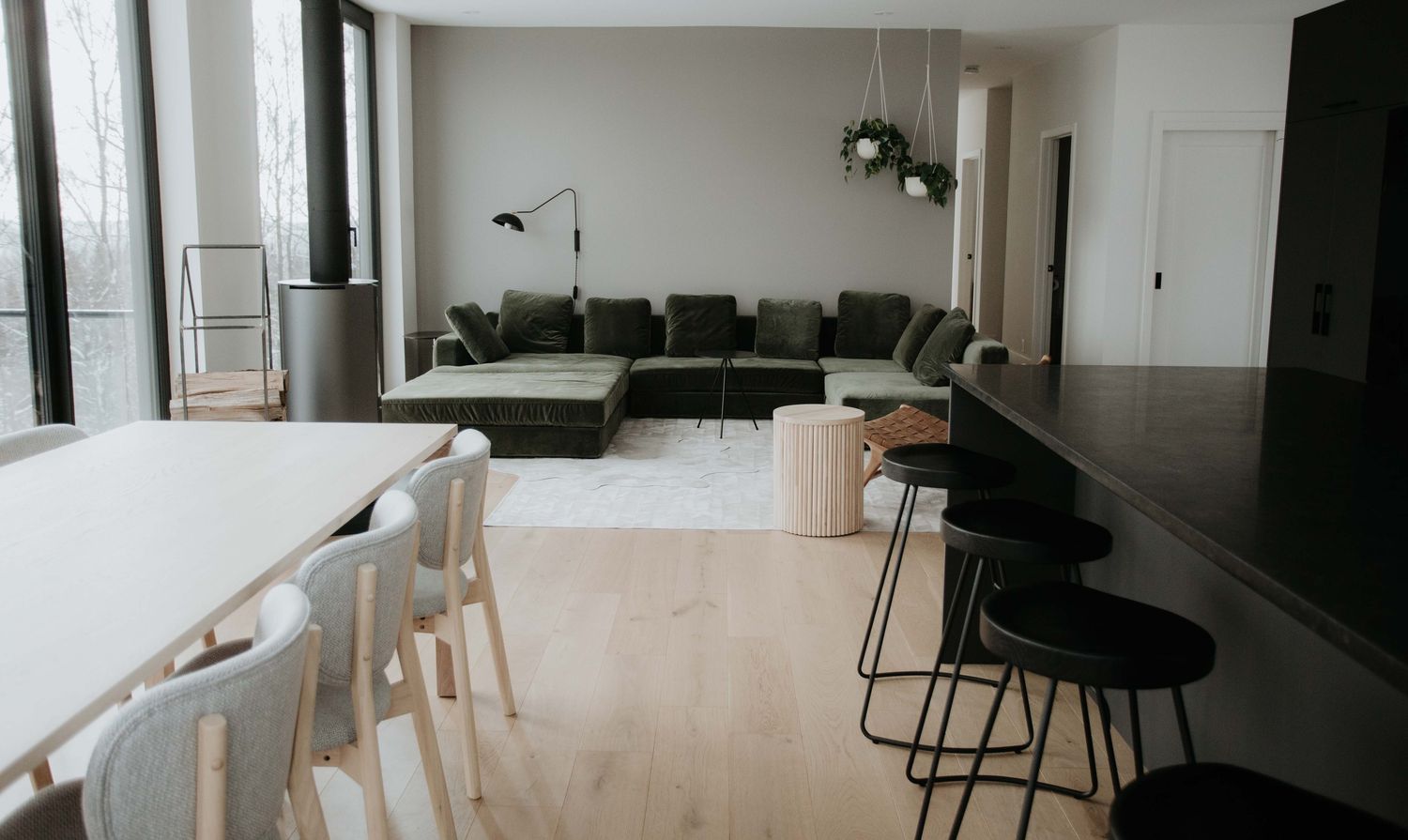 Living Room from a Single family homes project near Saint-Jerome (Laurentides) by Toundra construction