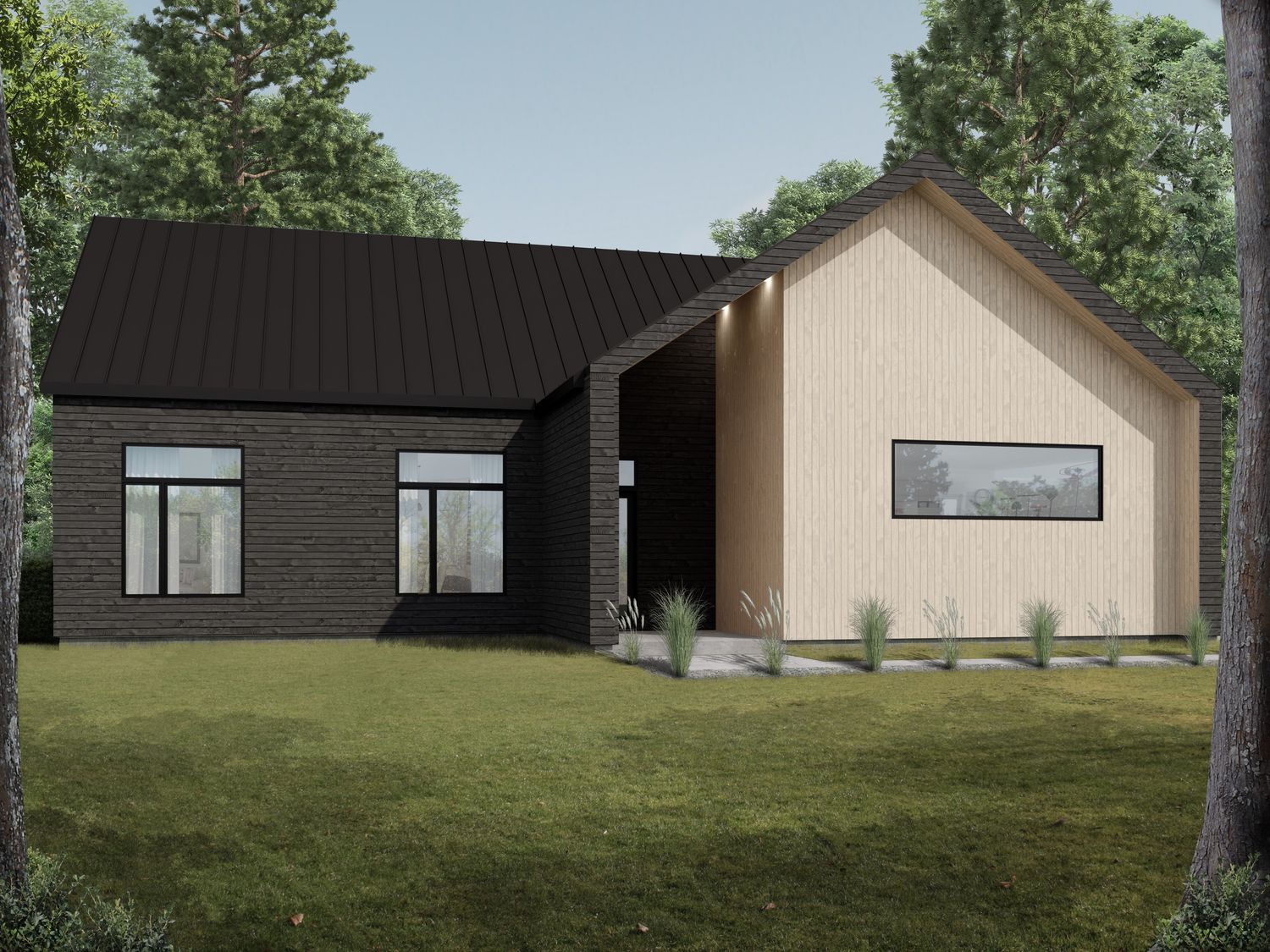 Renderizado en 3D de un proyecto de tipo Viviendas unifamiliares cerca de Saint-Jérôme (Laurentides) por Conception G.R