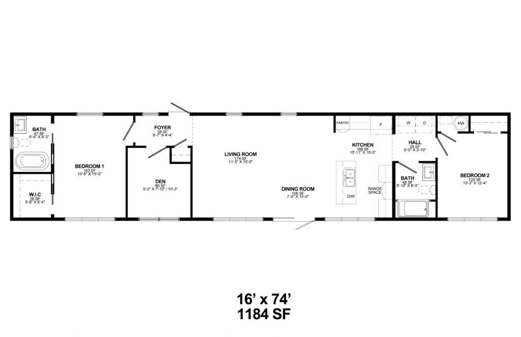 Floor Plan from a Prefab and Modular Houses project near Halifax by The Home Centre